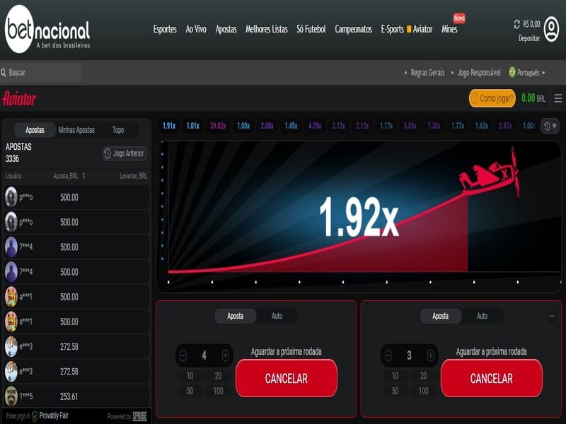 Características del juego Aviator en Betnacional