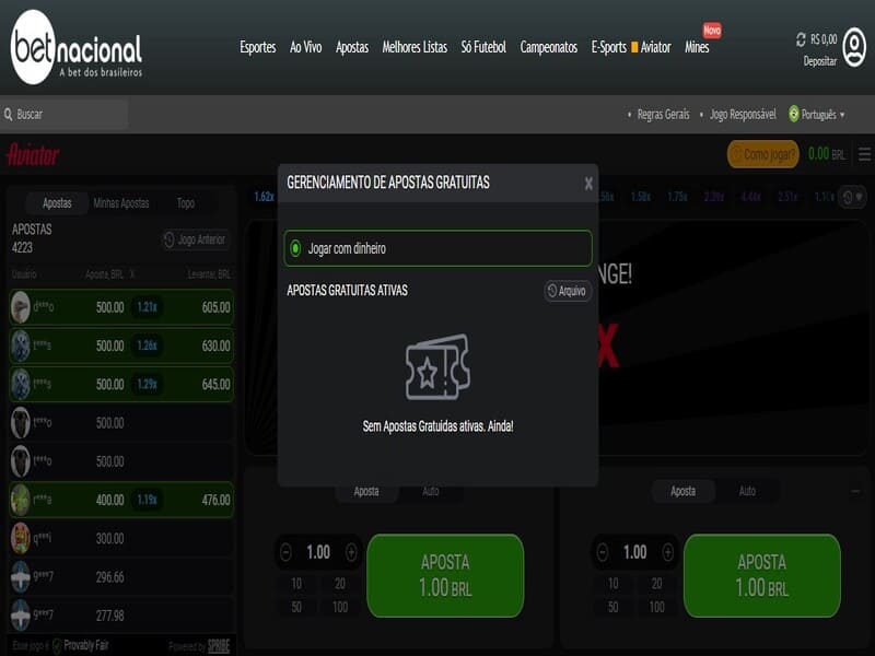 Betnacional Aviator apuestas gratis