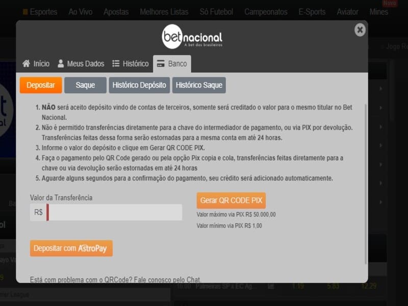 Comment les dépôts travaillent-ils à Betnacional ?