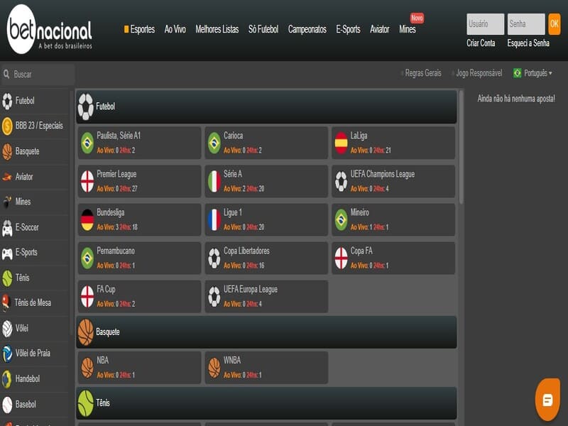 Quelles sont les fonctions disponibles sur Betnacional ?